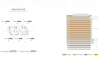 太平金融大厦出租-2096m²-标准交付